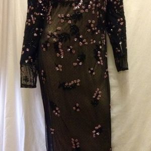 BLACK LONG EVENING DRESS
